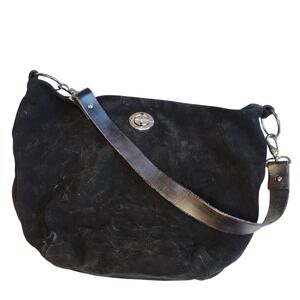 MARTALU DESIGNS Suede Leather Hobo Handbag Purse Large